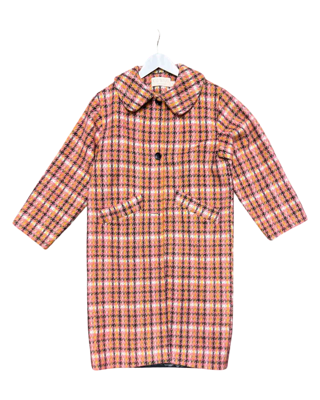 Size XS | Kuwaii Pink + Orange Wool Blend Coat