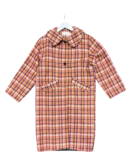 Size XS | Kuwaii Pink + Orange Wool Blend Coat