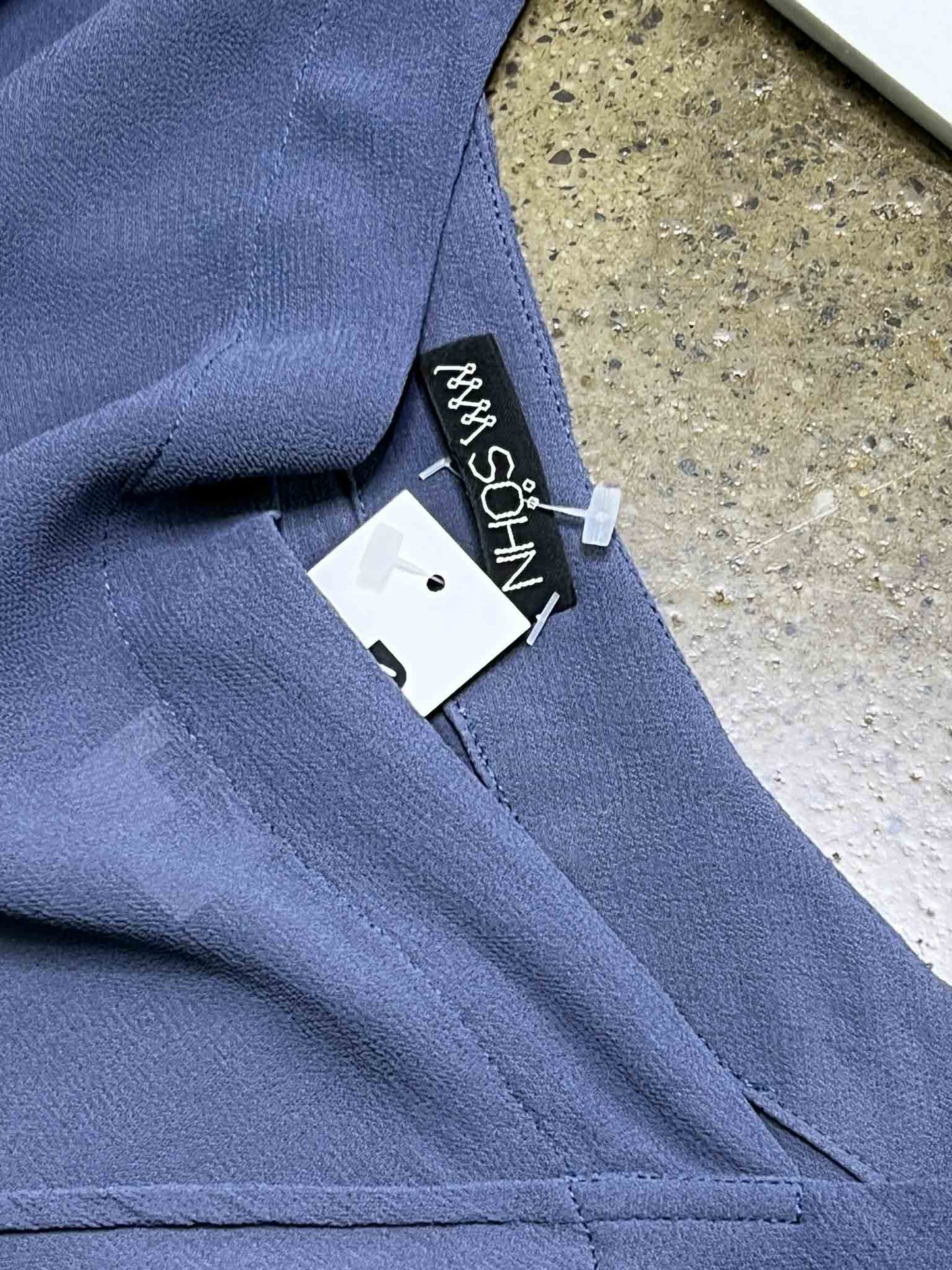 Size 5 (3XL) | MM Söhn Periwinkle Draped Asymmetric Top
