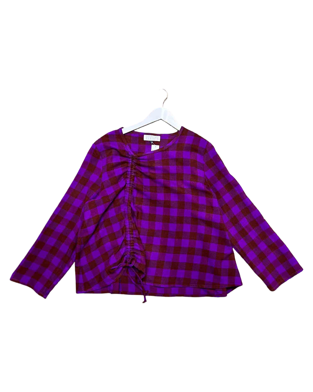 Size 3XL | Collective Closets Purple Gigngham Top