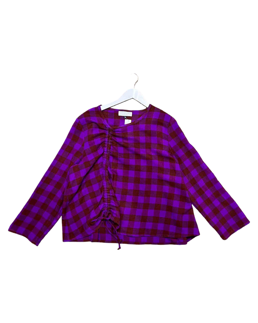 Size 3XL | Collective Closets Purple Gigngham Top