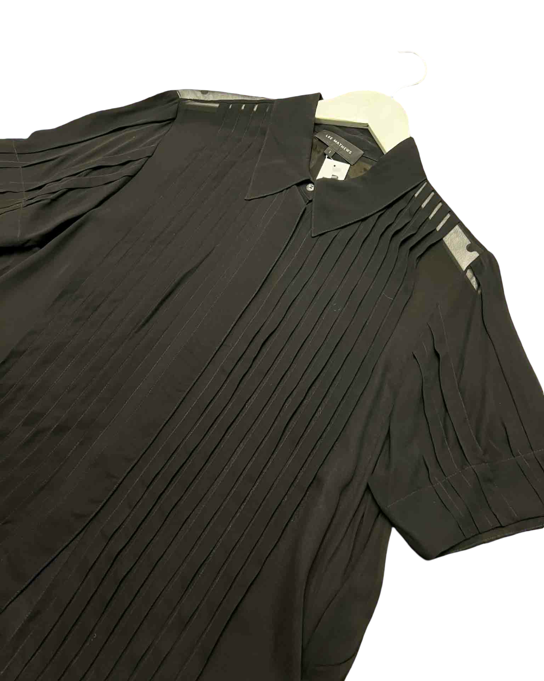 Size 1 (8) | Lee Mathews Black Pleated Shirt