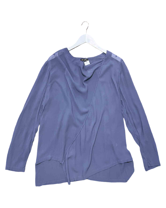 Size 5 (3XL) | MM Söhn Periwinkle Draped Asymmetric Top