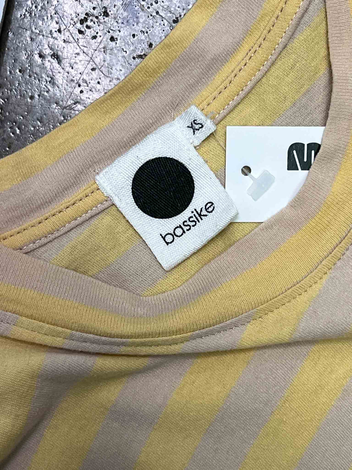 Size XS | Bassike Striped Organic Cotton Top