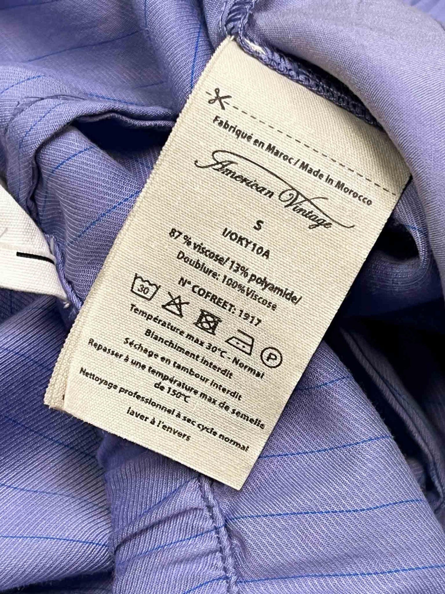 Size S | American Vintage Purple Pinstripe Pants