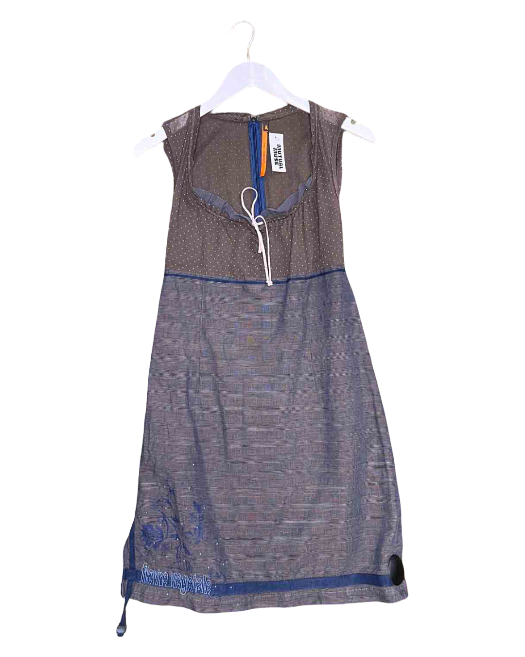 Size 40 (M) | Cop Copine Plaid/ PolkaDot Mini Dress