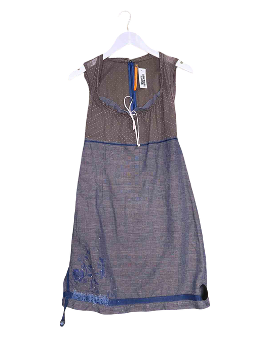 Size 40 (M) | Cop Copine Plaid/ PolkaDot Mini Dress