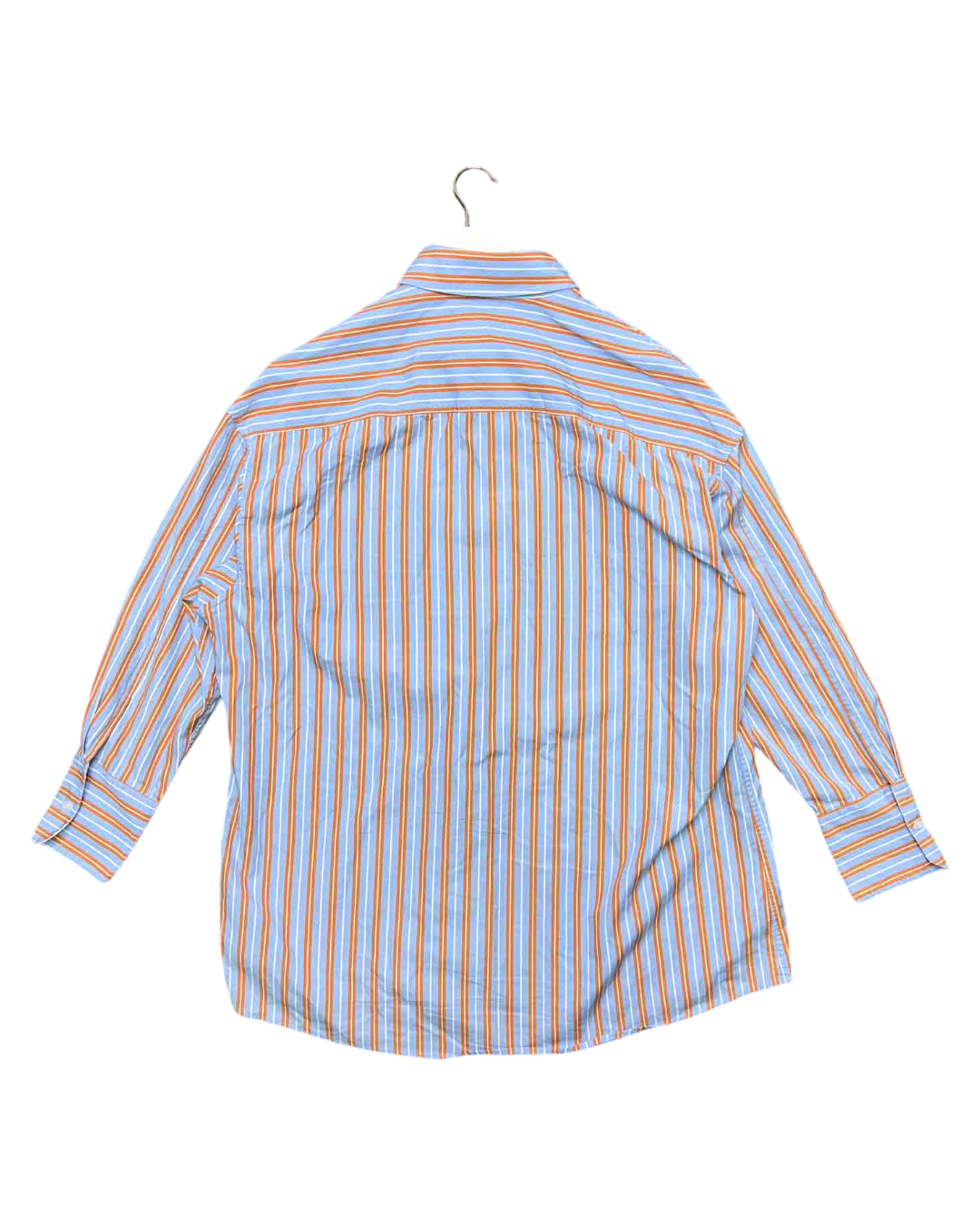 Size 3 (L) | bassike Blue/Orange Organic Cotton Shirt