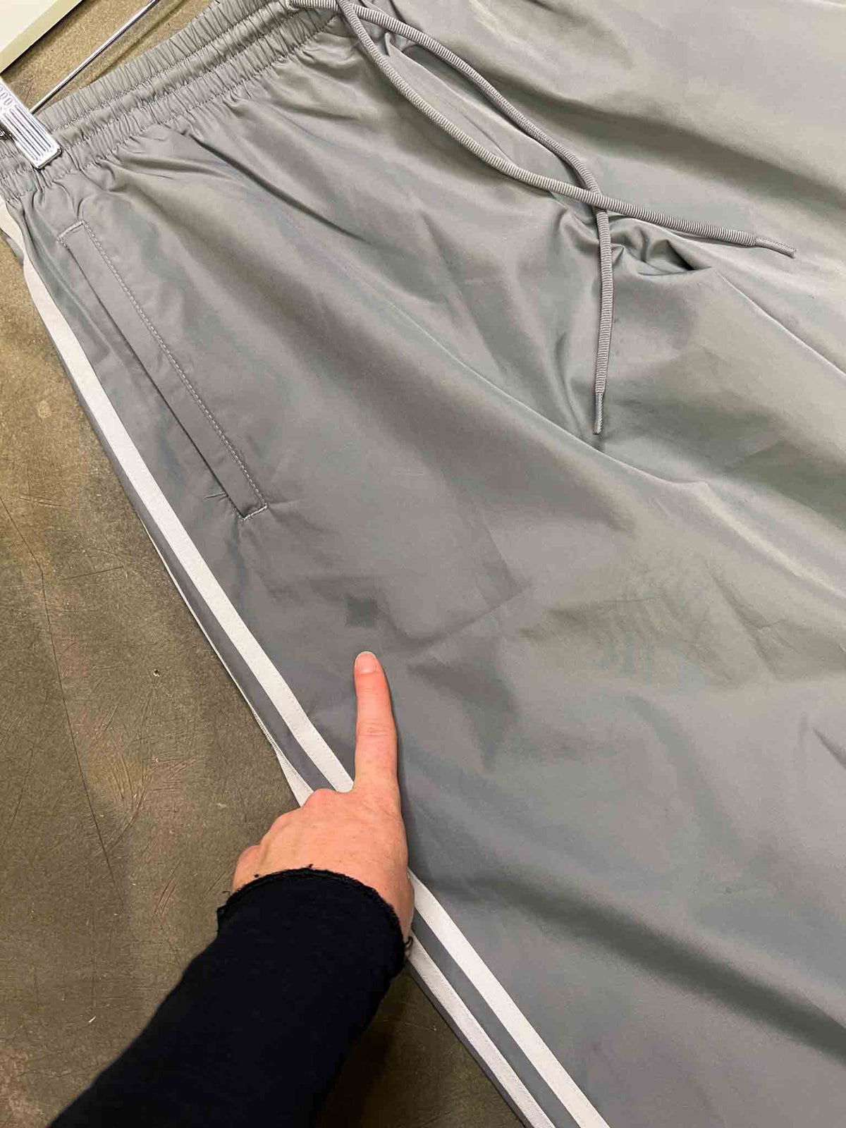 Size L | Adidas Grey Wideleg Track Pants