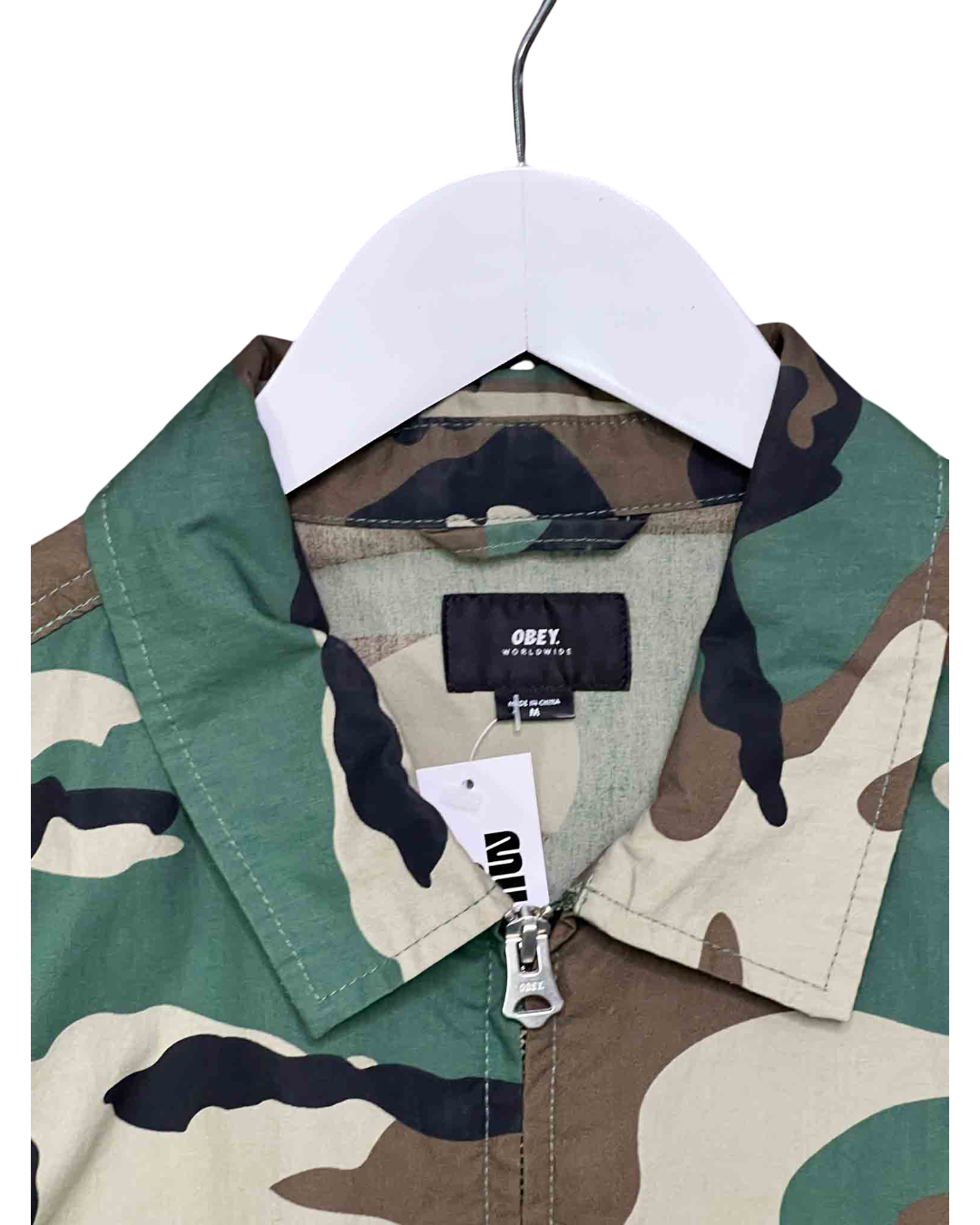 Size M | Obey Green Camouflage Shirt Jacket