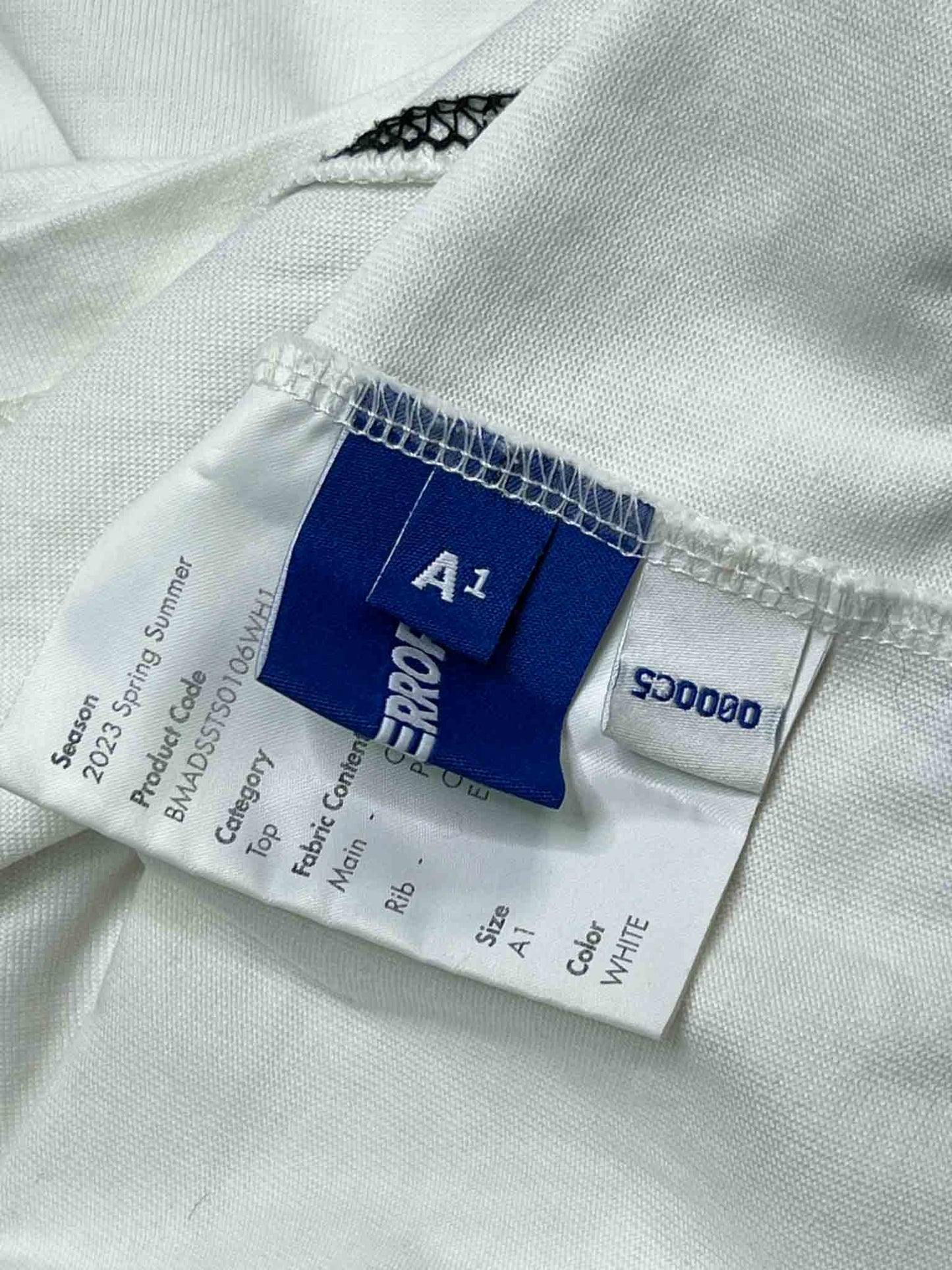 Size A1 (S-M) | Ader Error White Bertic T-Shirt