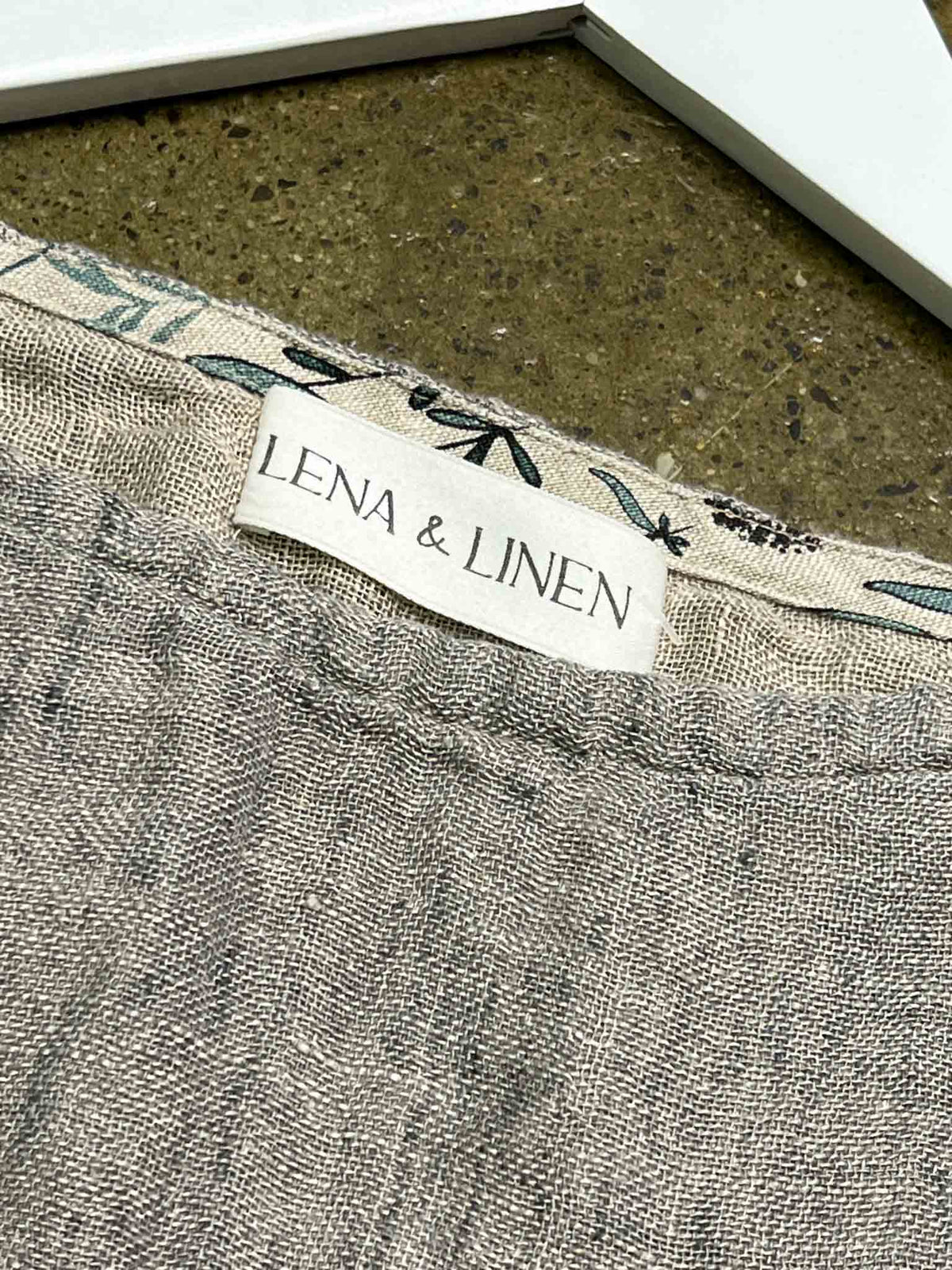 Size XL | Lena & Linen Grey Linen Boxy Top