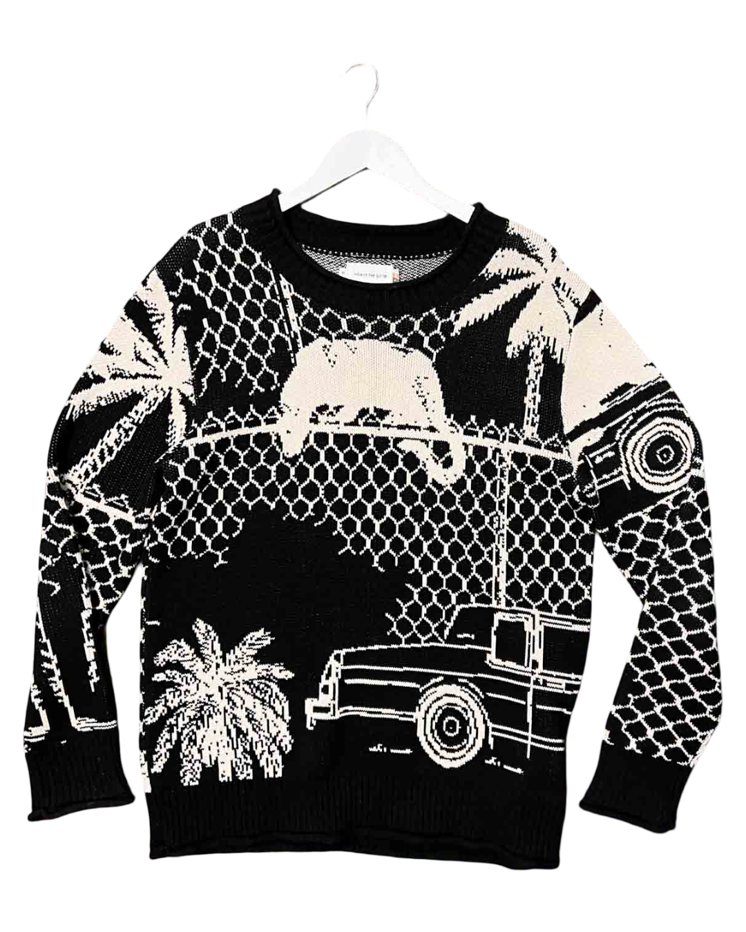 Size M | Honor the Gift Black Jungle Knit Jumper