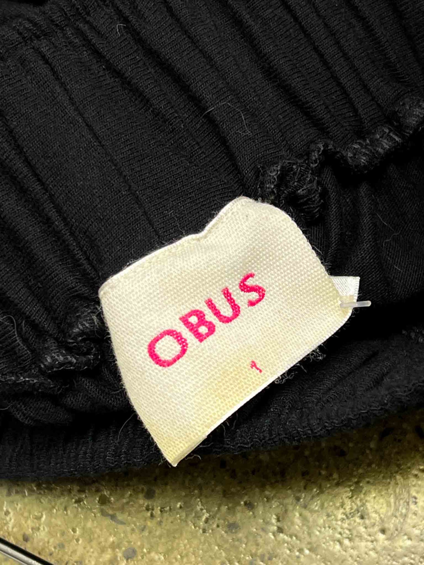 Size 1 (S) | Obus Black Organic Cotton Wide Leg Pants