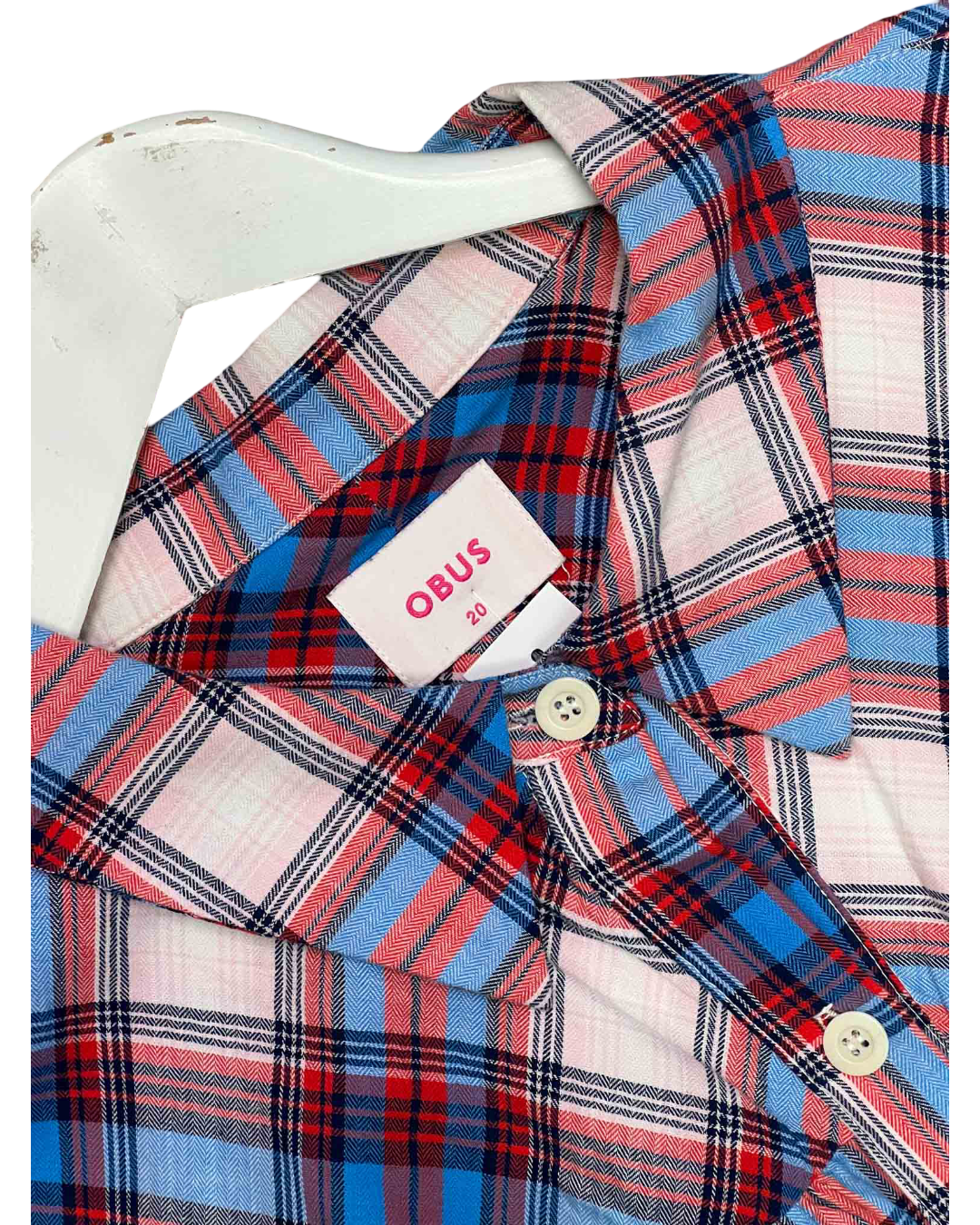 Size 4XL | Obus Cotton Plaid Top