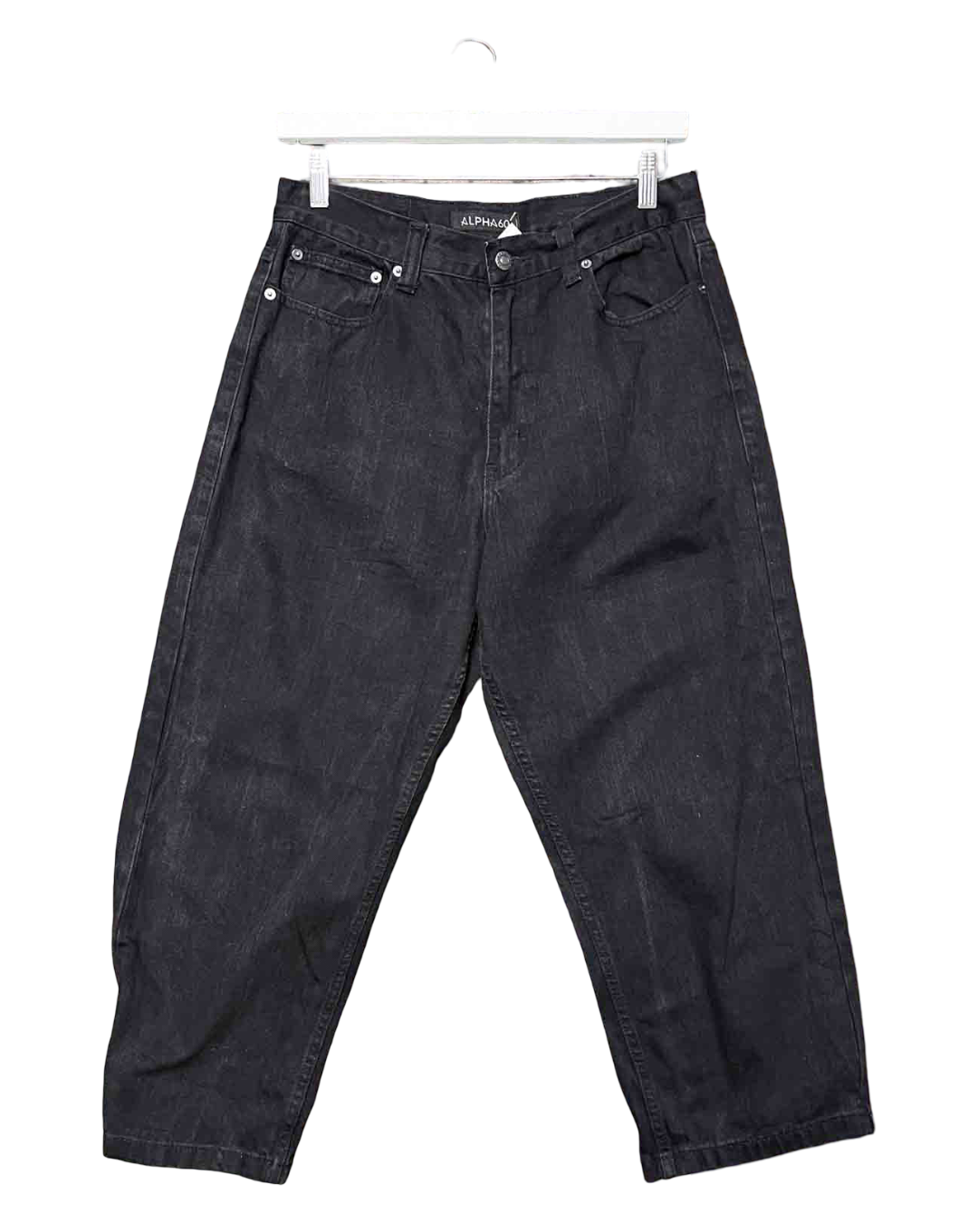 Size L (30) | Alpha60 Cropped Black Jeans