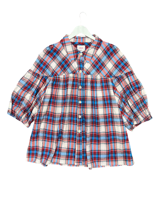 Size 4XL | Obus Cotton Plaid Top