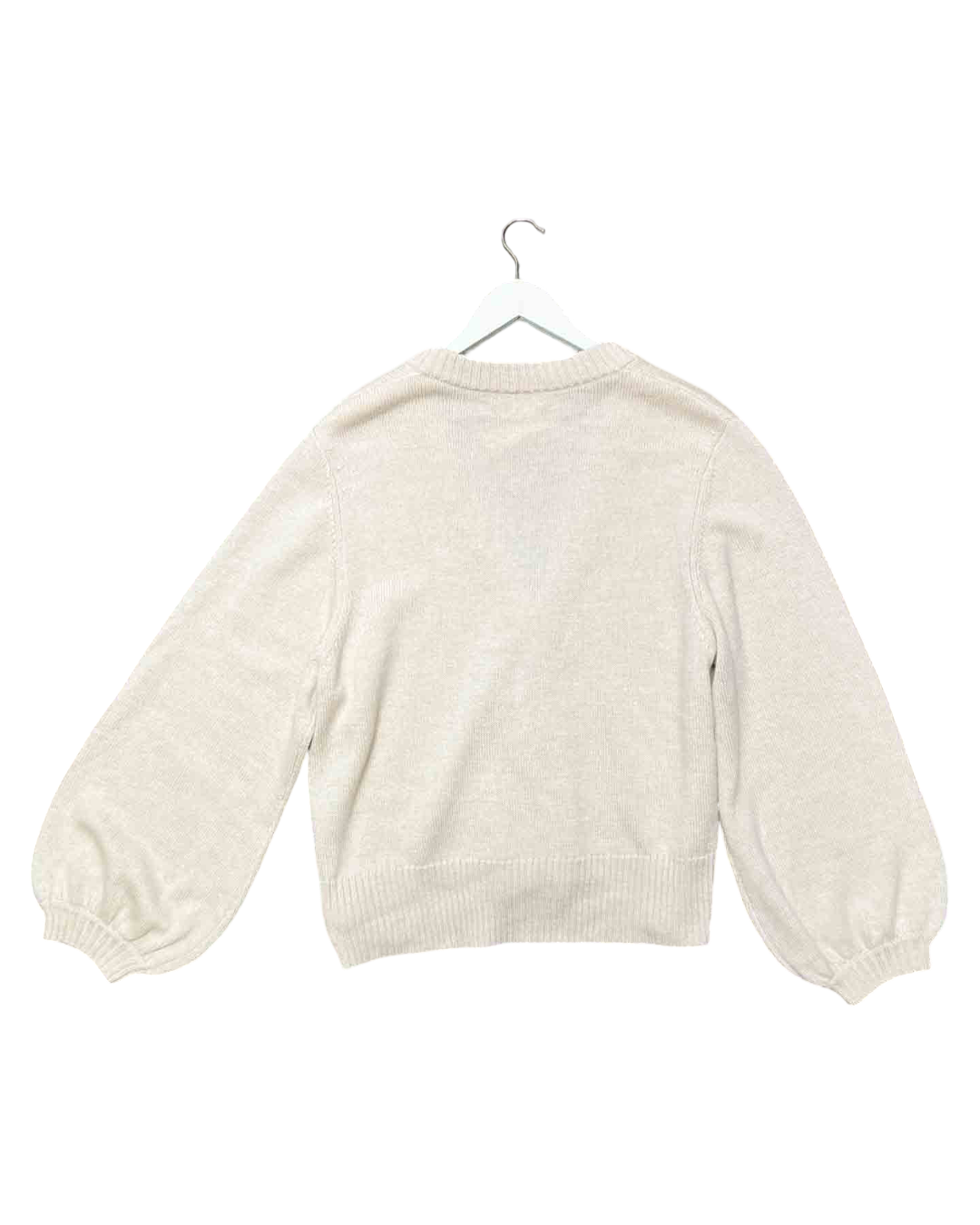 Size L | Lee Mathews Daisy Cream Merino Wool Cardigan