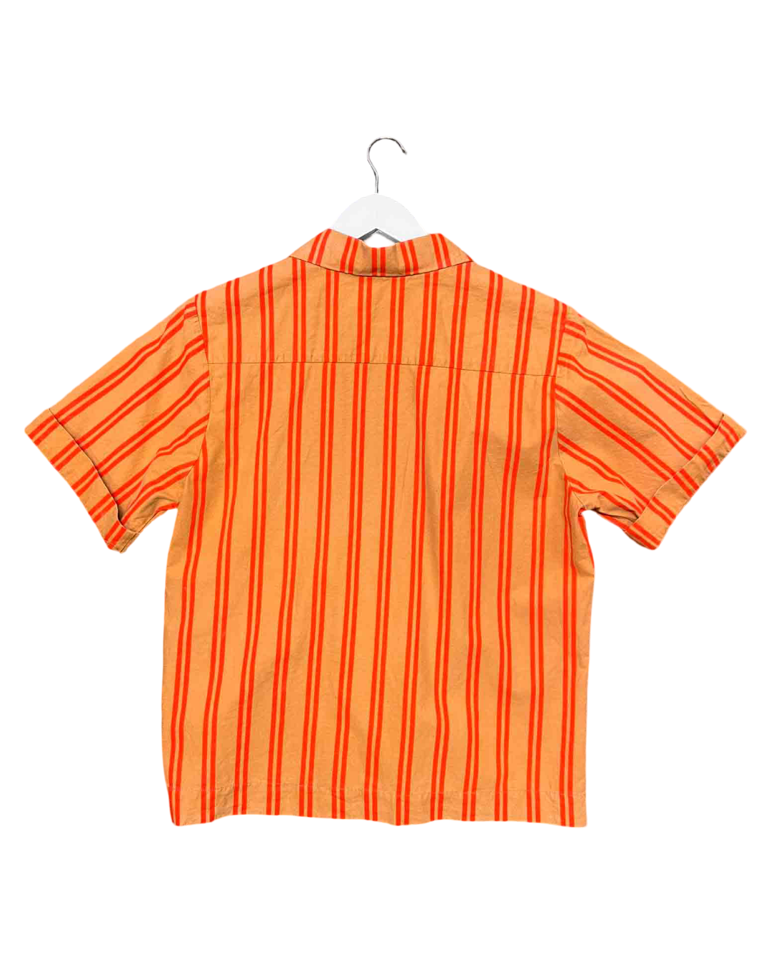 Size S | Threadgate Orange Cotton Striped Shirt