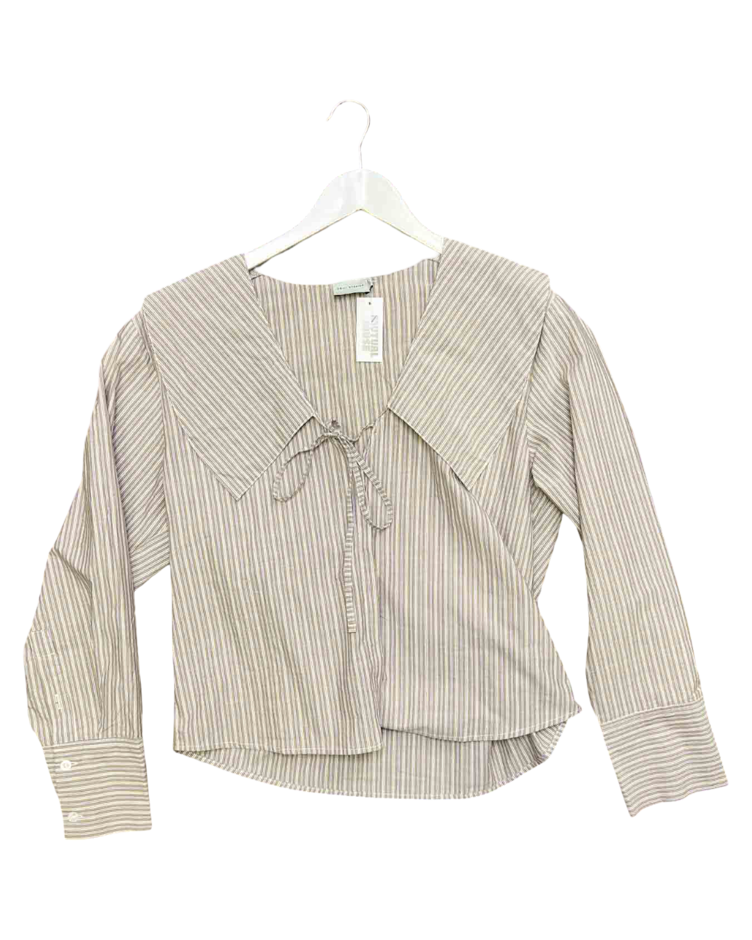 Size XS | Deiji Studios Seas Stripe Collared Tie Shirt
