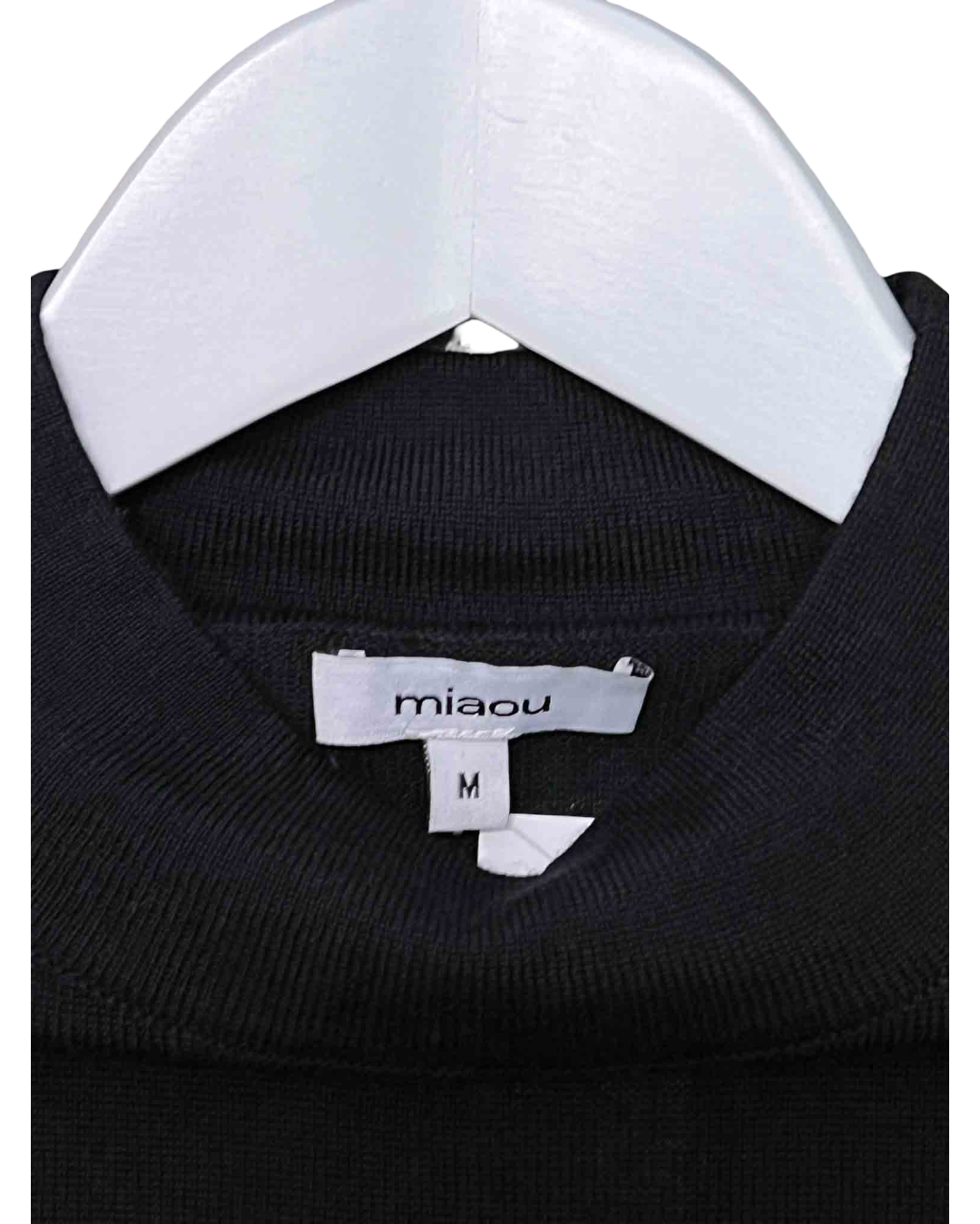Size M | Black Miaou Cropped Jumper