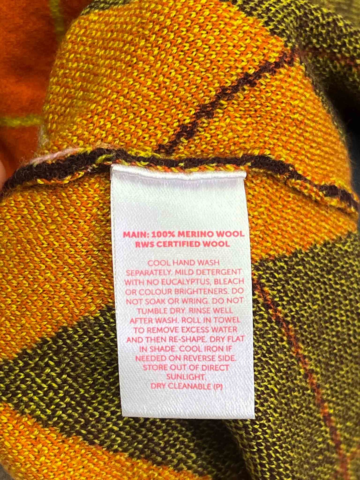 Size L | Obus Merino Wool Argyle Midi Skirt