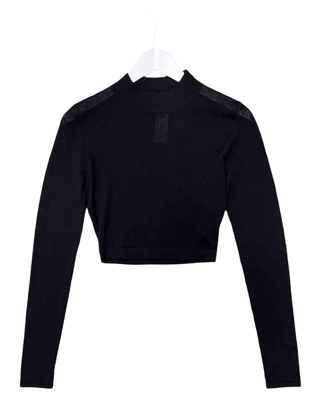 Size M | Black Miaou Cropped Jumper