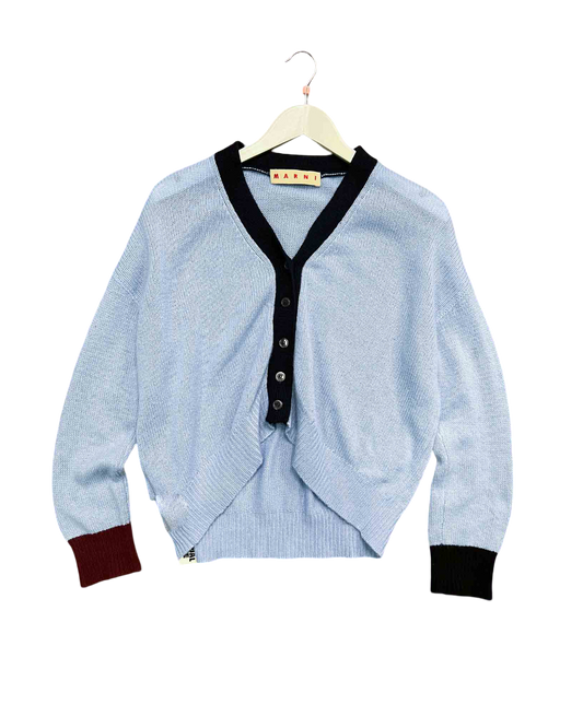 Size M | Marni Cashmere Baby Blue Cardigan