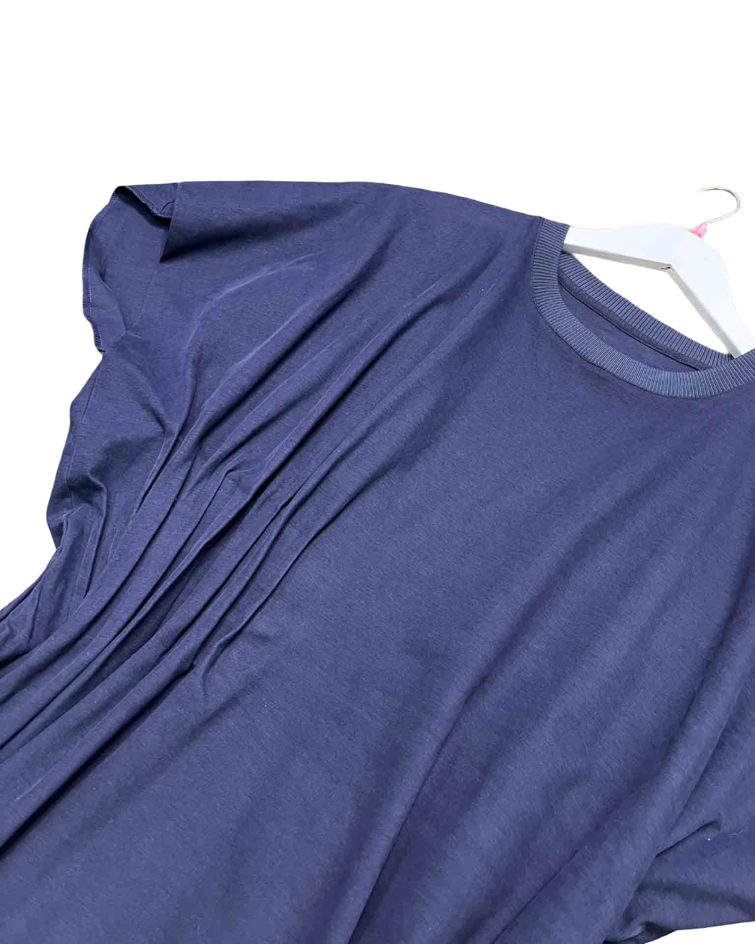 Size L | Maison Margiela Navy Blue Draped T-Shirt Dress