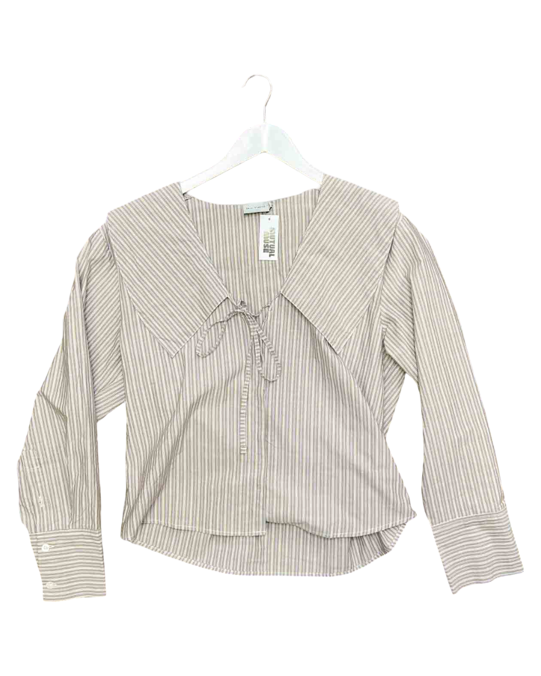 Size XS | Deiji Studios Seas Stripe Collared Tie Shirt