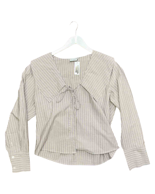 Size XS | Deiji Studios Seas Stripe Collared Tie Shirt