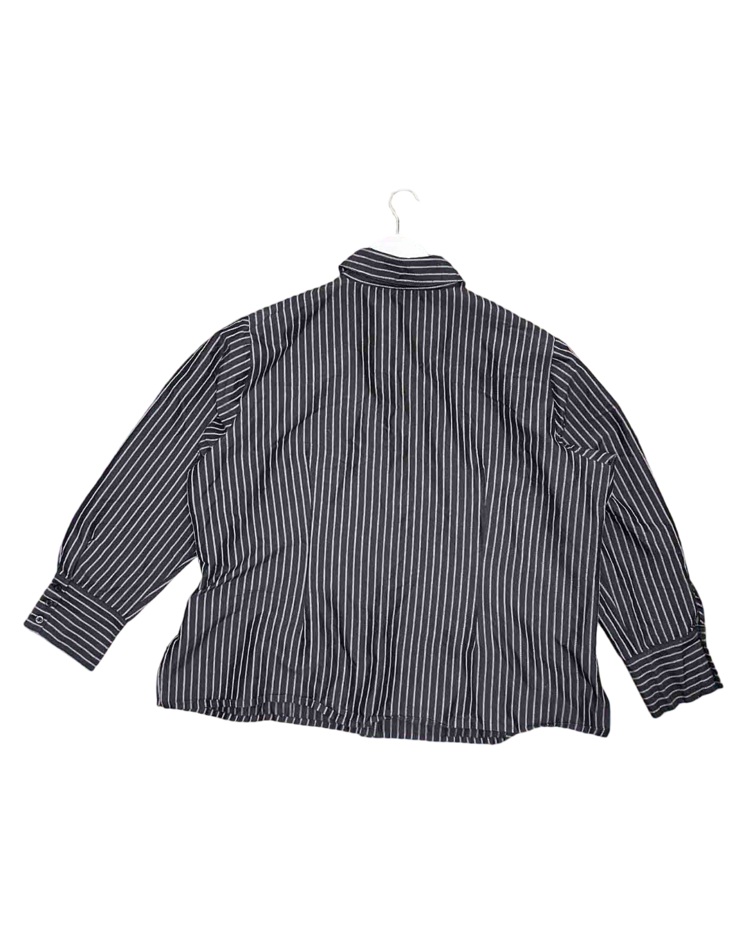 Size 22 | Free Women Grey Pinstripe Flower Shirt
