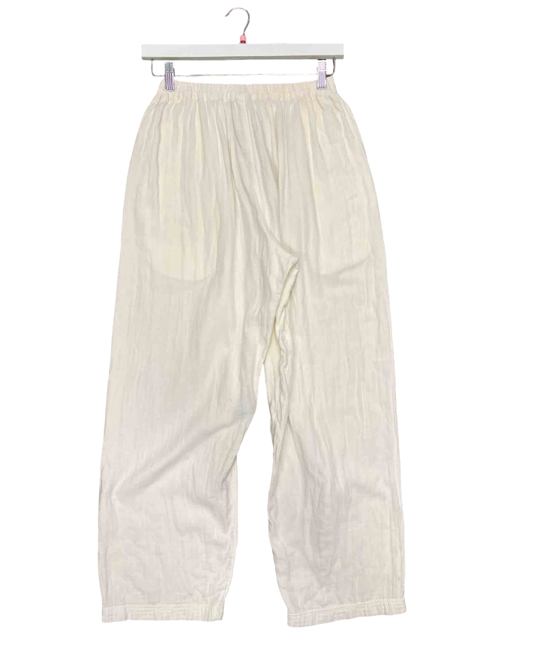 Size 10 | Issey Miyake White Gauze Cotton Pants
