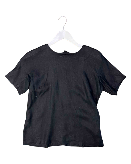 Size M | Alpha60 Black Linen Top