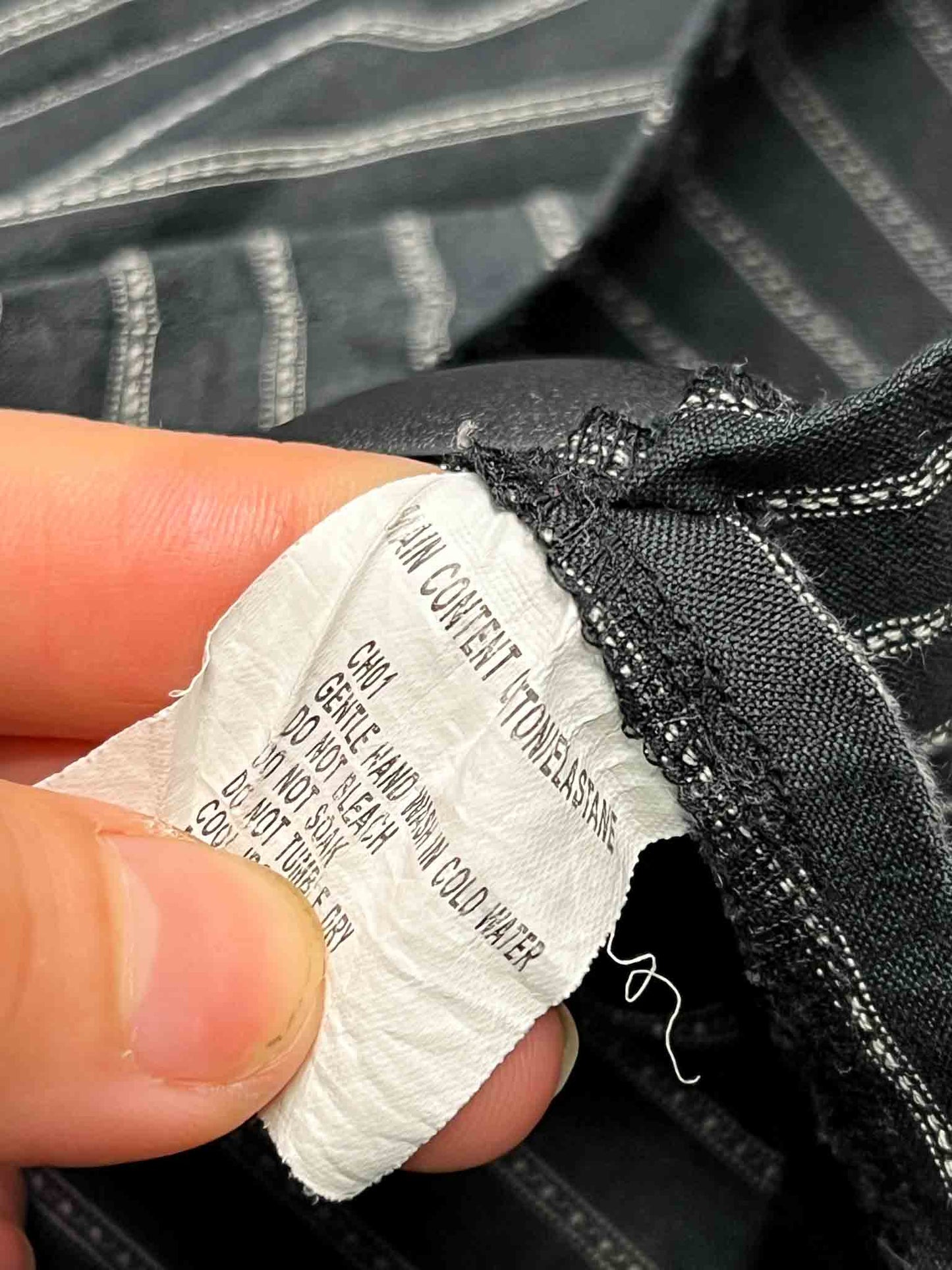 Size 22 | Free Women Grey Pinstripe Flower Shirt