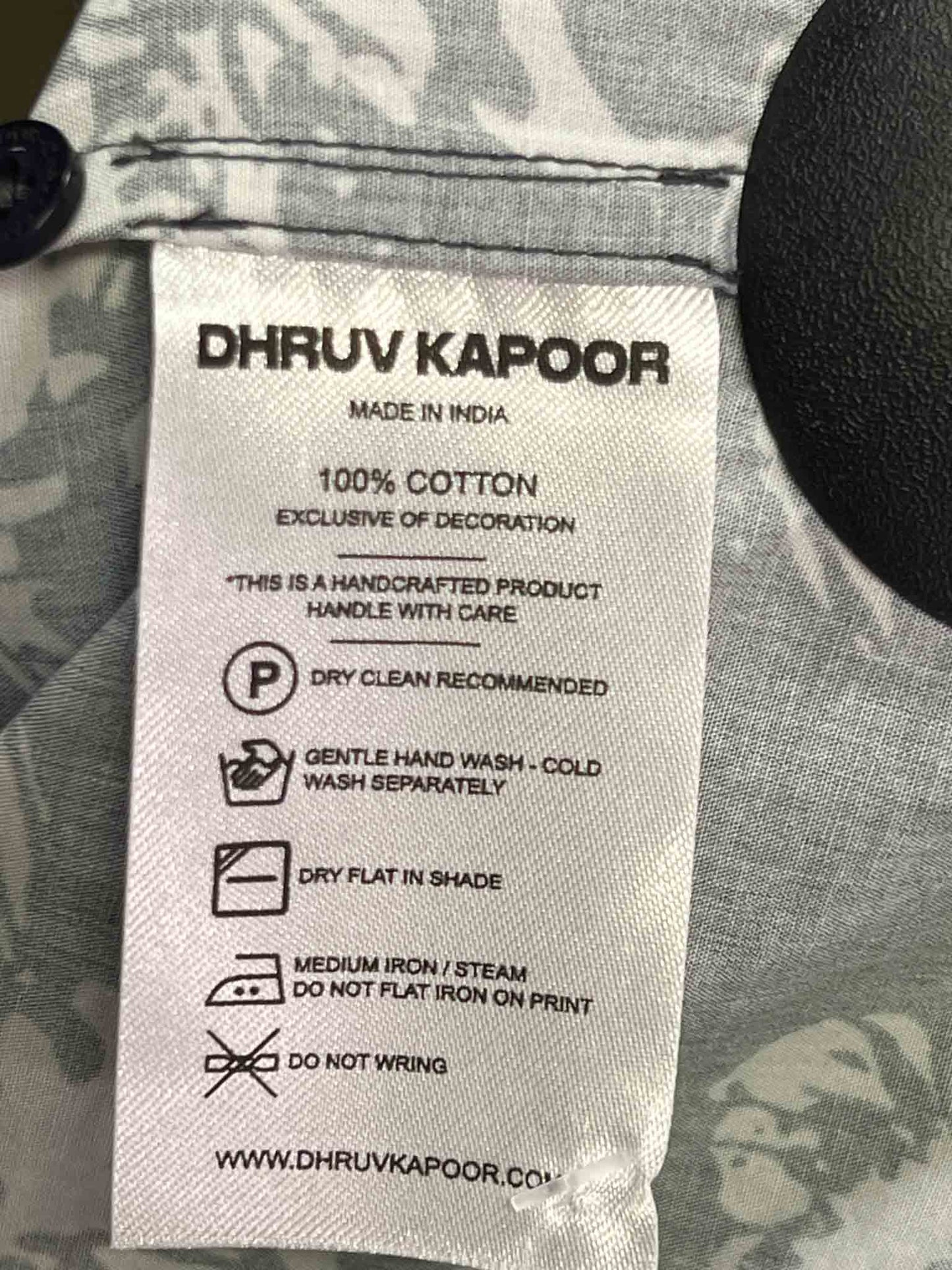 Size 44 (L) | Dhruv Kapoor Floral Cotton Shirt Midi Dress