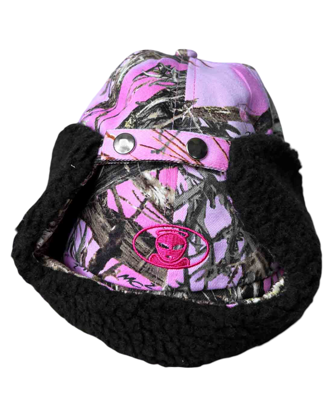 Size OS | All Angels Are Aliens Pink Camo Deerstalker Cap