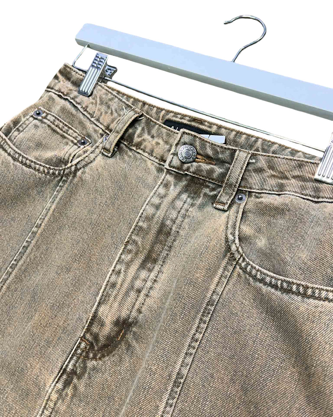 Size XS | Alpha60 A-Line Denim Bronze Skirt