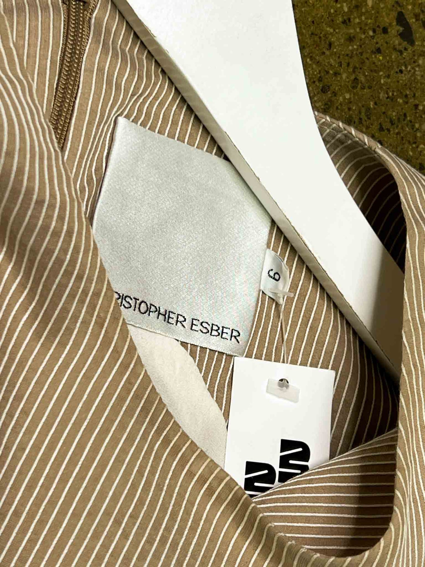 Size 6 | Christopher Esber Asymmetric Pinstripe Mini Dress