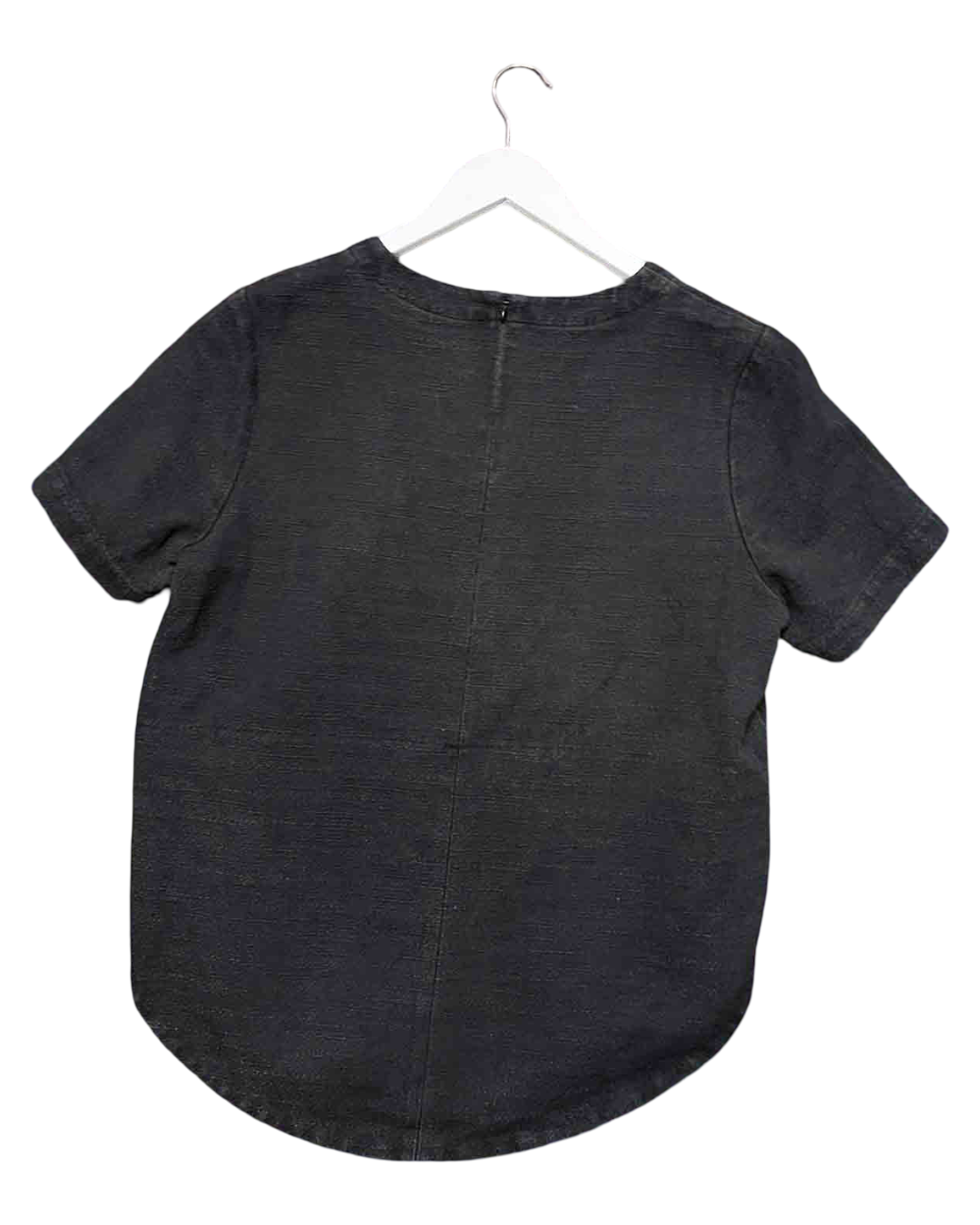 Size M | Alpha60 Black Cotton Textured Top