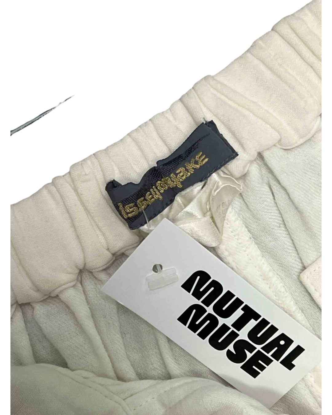 Size 10 | Issey Miyake White Gauze Cotton Pants