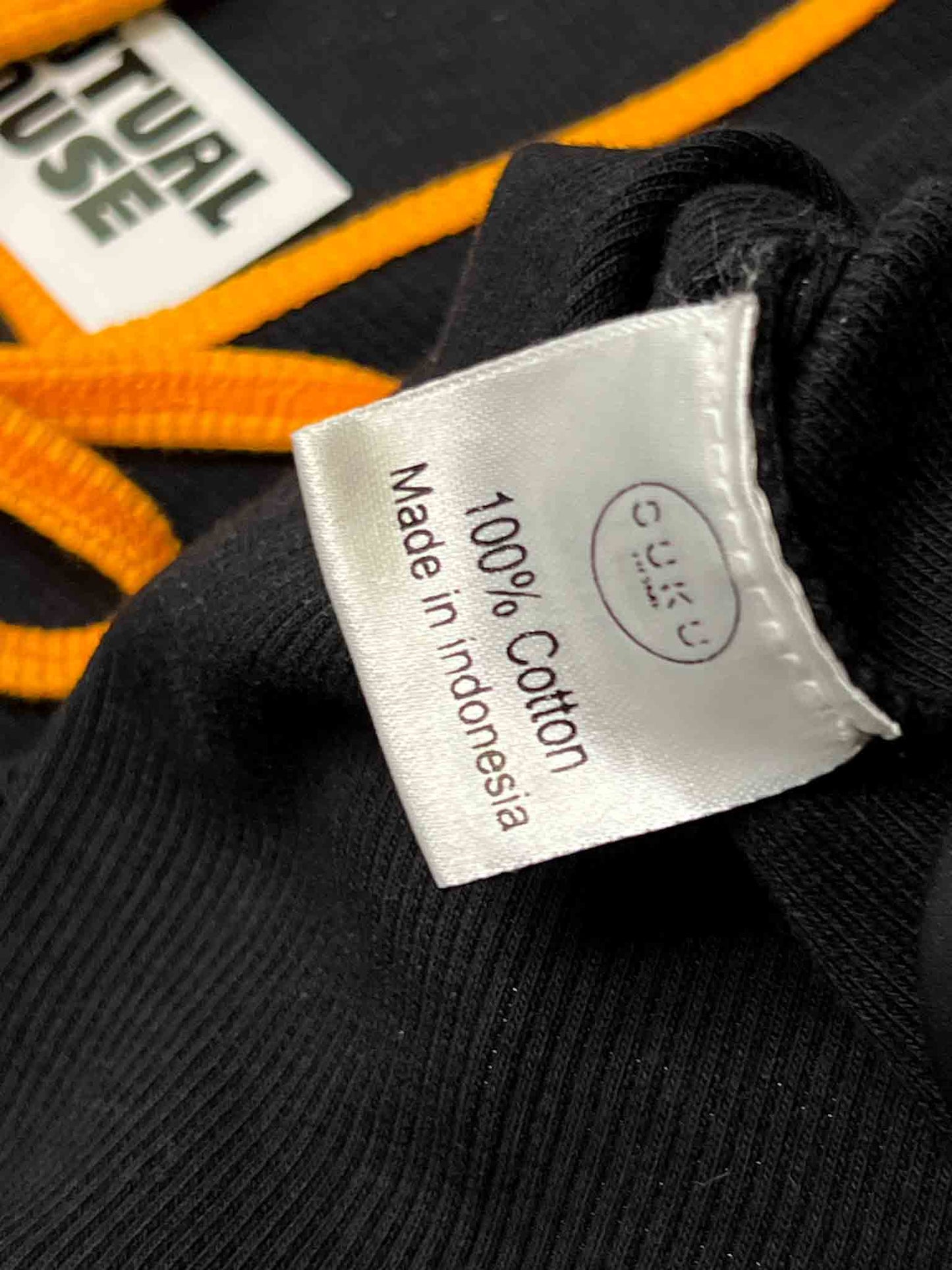 Size S | SUKU Black/Orange Cotton Asymmetric Long Sleeve Top