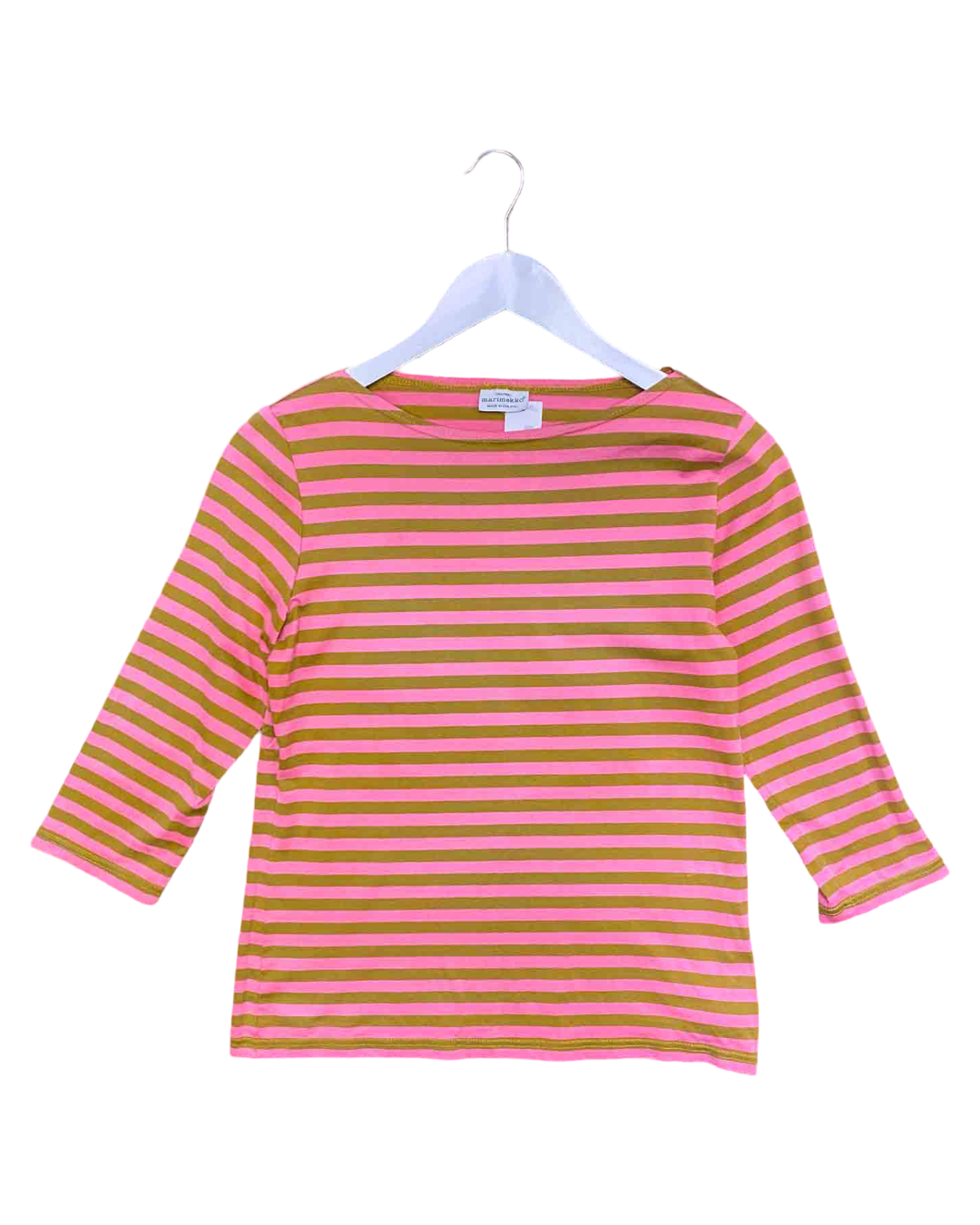 Size M | Marimekko Tasaraita Pink Striped Top