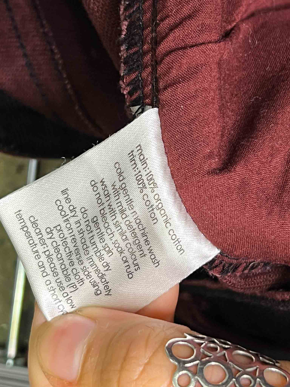 Size 14 | Gorman Green Burgundy Organic Cotton Circle Jeans