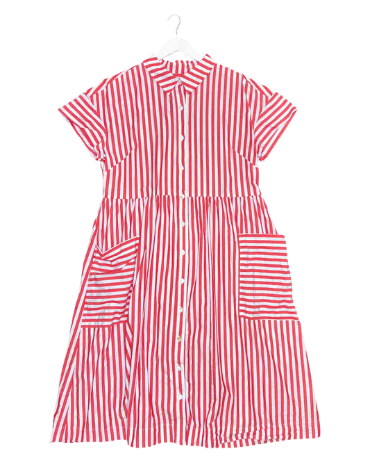 Size 18 | Obus Cotton Striped Shirt Dress
