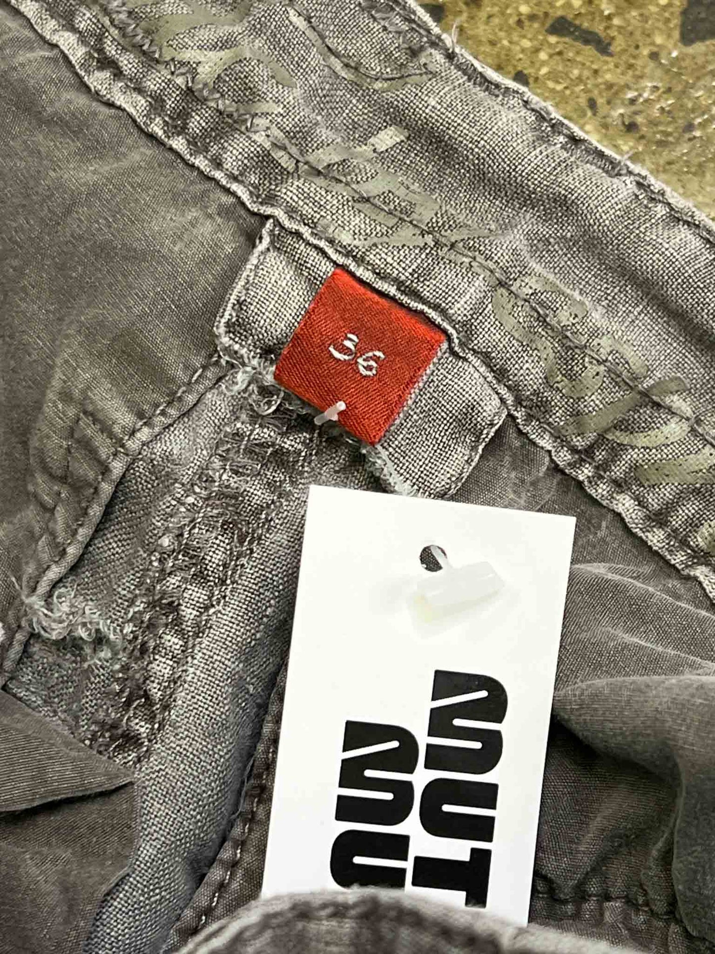 Size 36 (S) | Esprit Grey Linen Cargo Mini Skirt