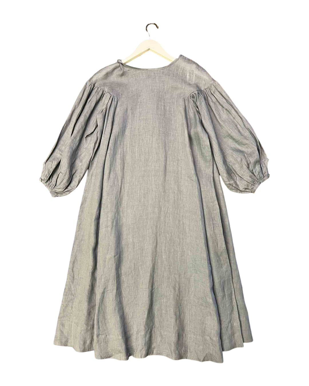 Size S | Evas Sunday Steel Blue Linen Dress