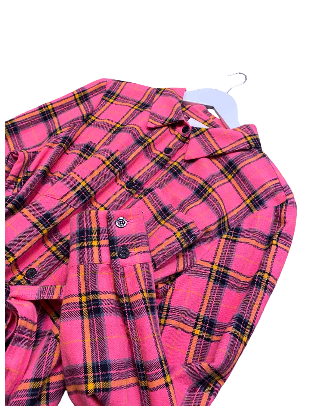 Size L | Obus Pink Check Flanelette Dress