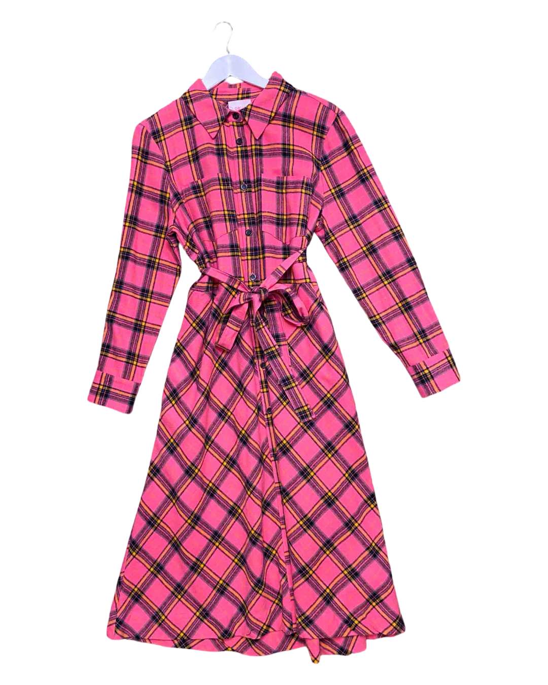 Size L | Obus Pink Check Flanelette Dress