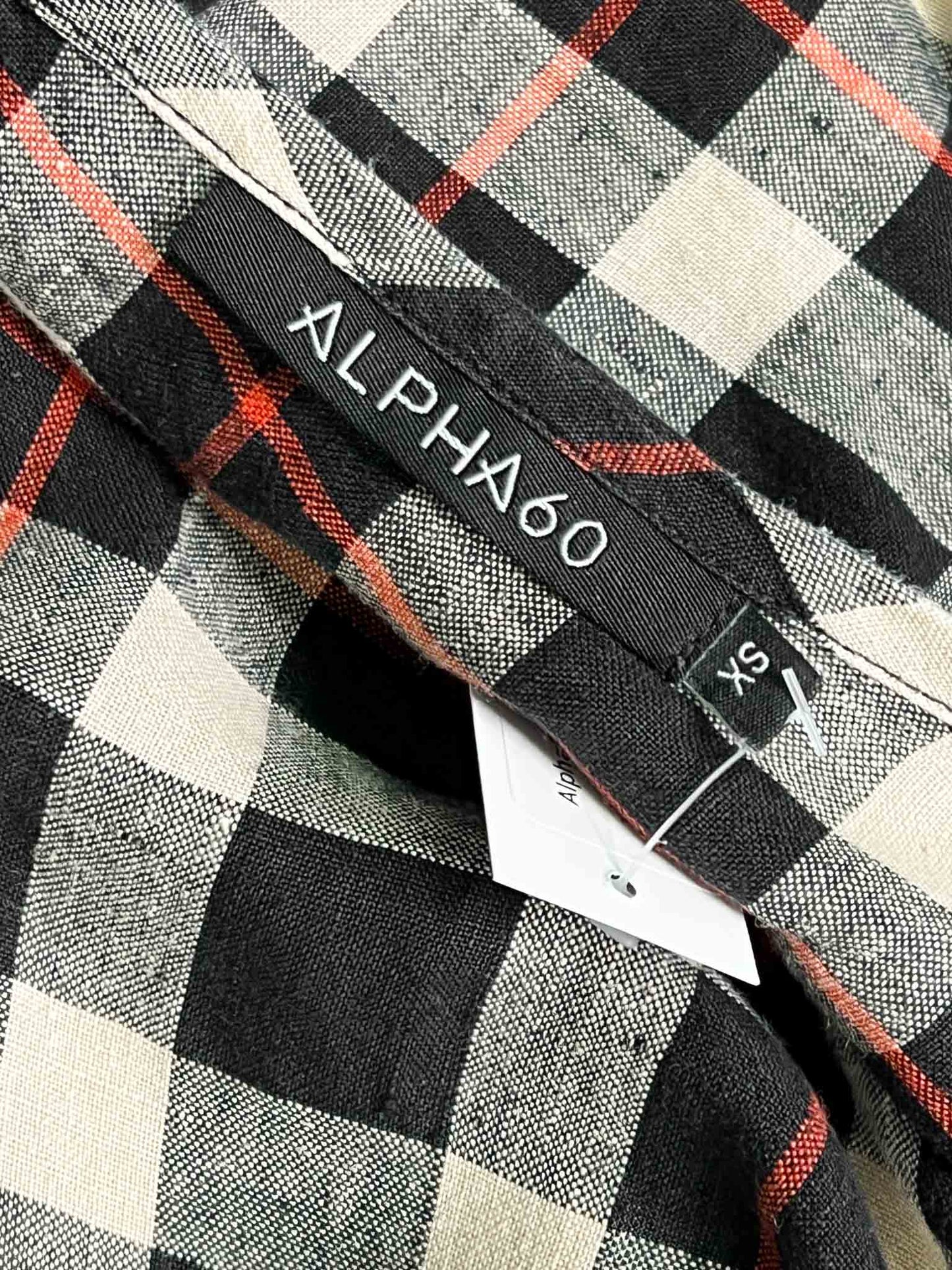 Size XS | Alpha60 Plaid Hemp Midi Dress